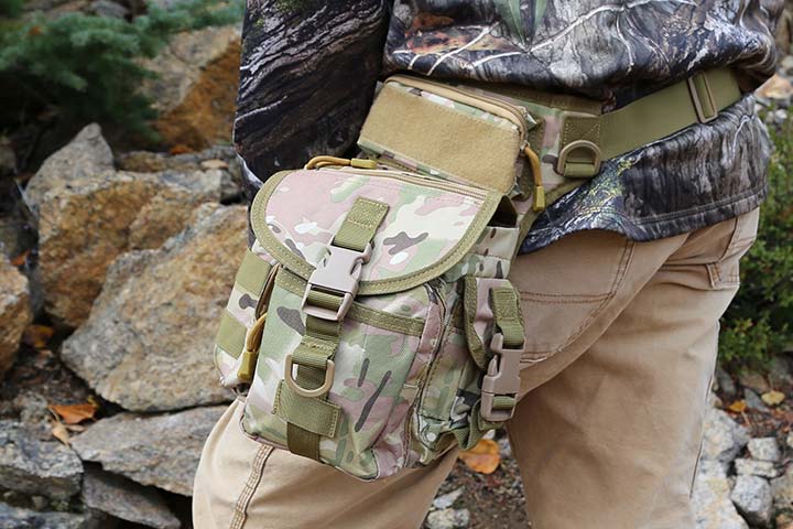 tactical leg bag camo hiking fishing hunting