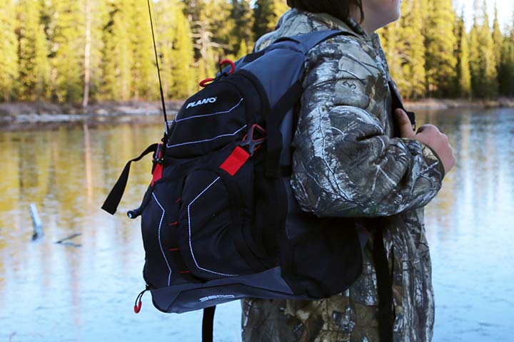 plano 3600 fishing backpack with stowaway tackle boxes