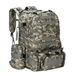 tactical molle 4 in 1 backpack with waist belt acu grey