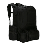 tactical molle 4 in 1 backpack with waist belt black